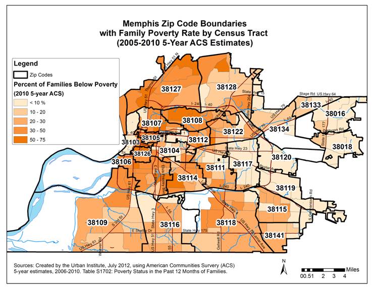 Memphis Area Zip Code Map Success